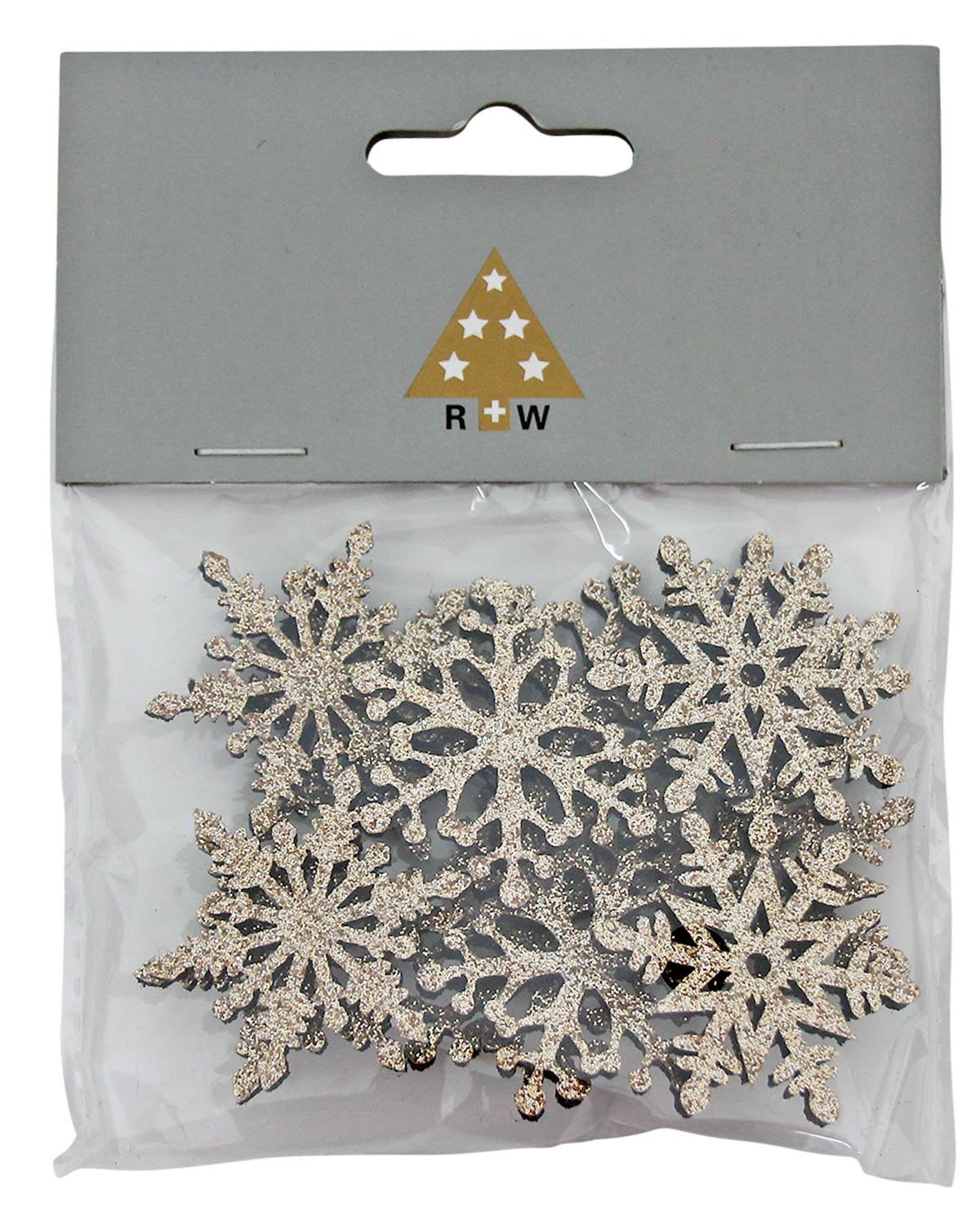 das-kost-mland-glitzer-streudeko-schneeflocken-streudeko-gold-6tlg-4cm-filz image 2