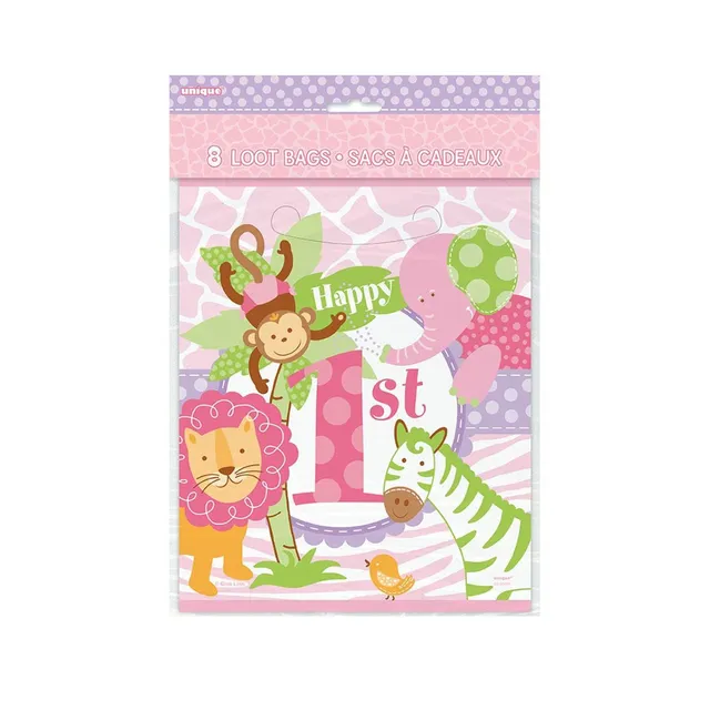 das-kost-mland-safari-geschenkbeutel-rosa-18x22-8stk image 1