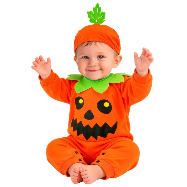 das-kost-mland-kleiner-k-rbis-babykost-m-overall-orange-gr-80 image 1