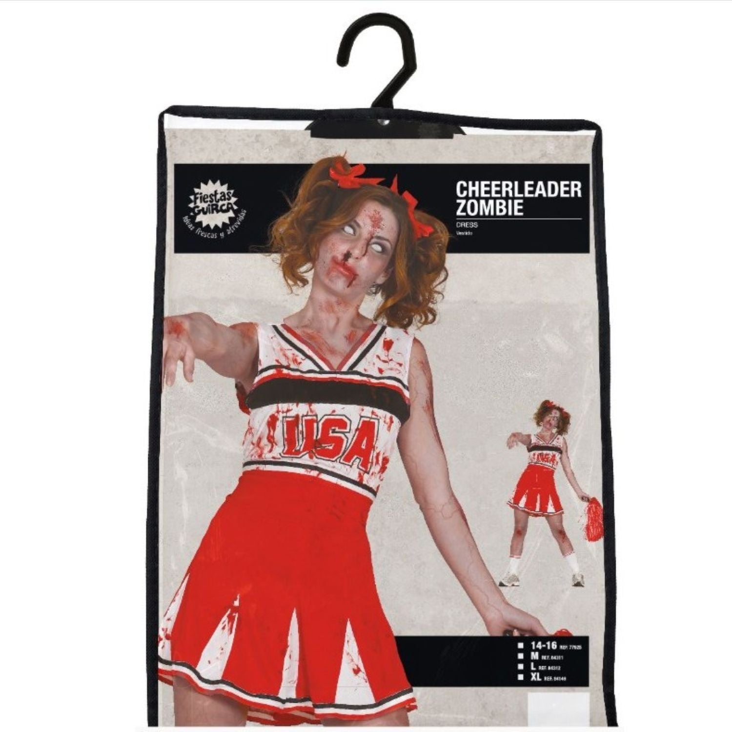das-kost-mland-zombie-cheerleader-kost-m-kleid-14-16-jahre-teenager image 4