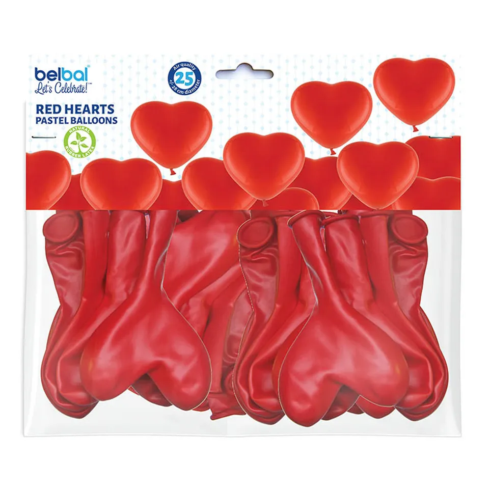 das-kost-mland-herz-luftballon-rot-28-cm-25-st-ck image 1