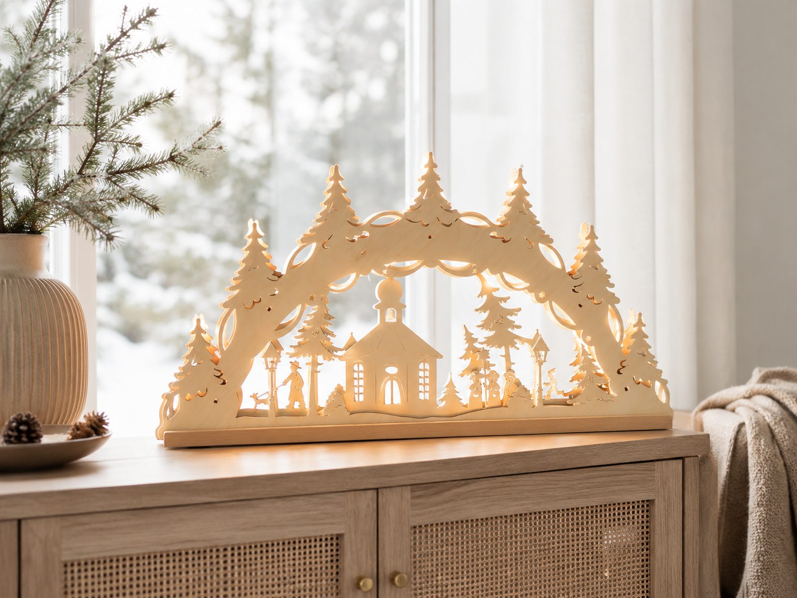 das-kost-mland-dekorationen-lichterbogen-seiffener-kirche-55cm image 3