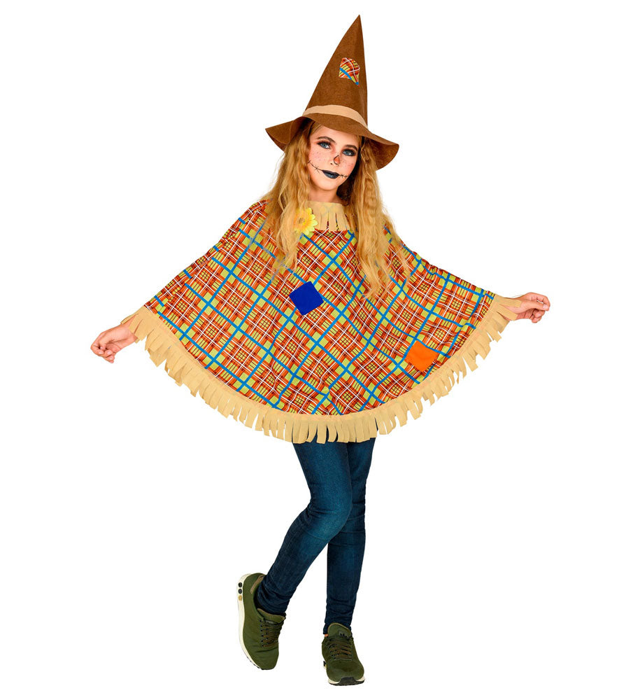 das-kost-mland-vogelscheuche-kost-m-kinder-poncho-hut image 4
