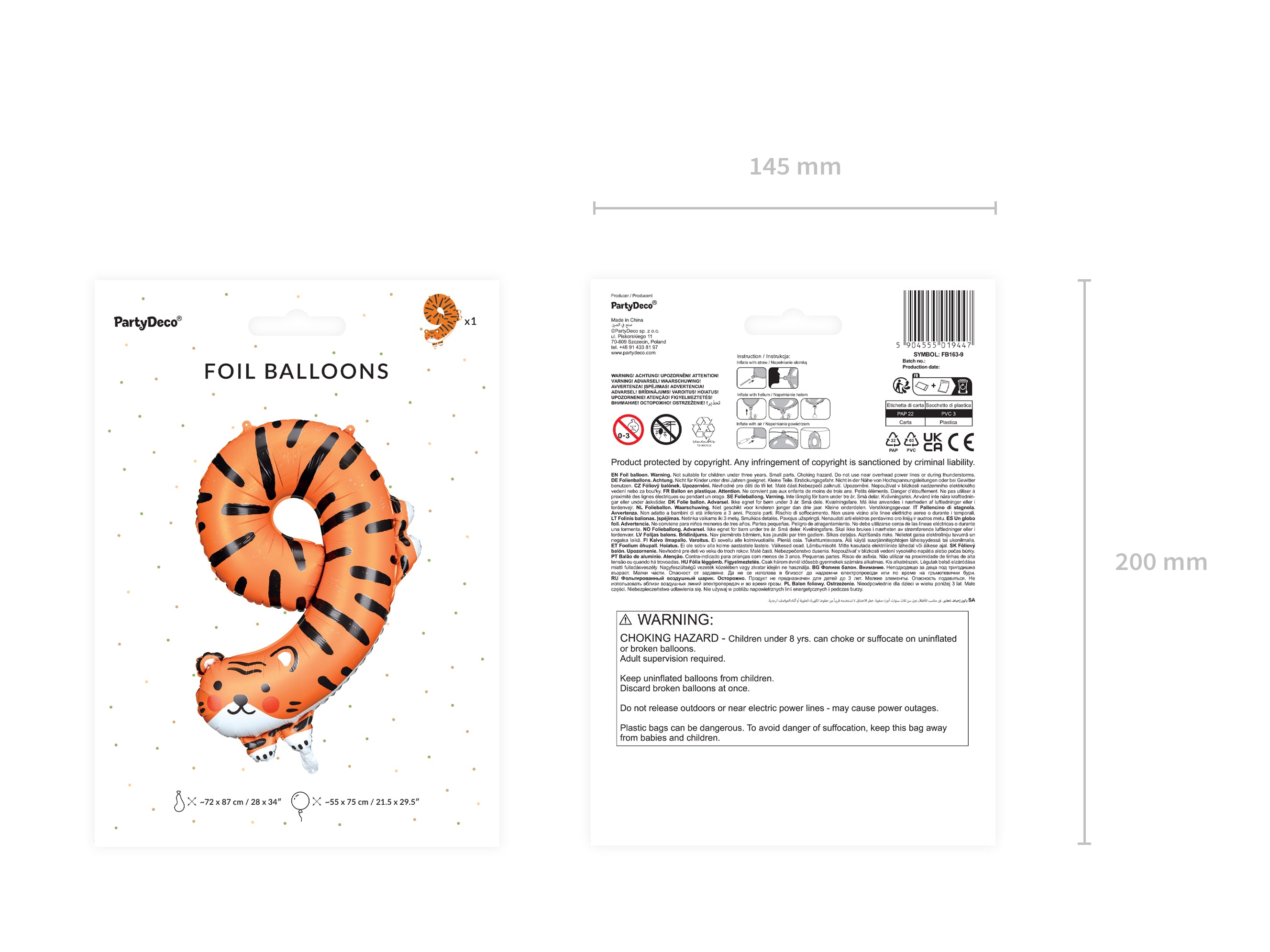 das-kost-mland-xxl-zahlen-folienballon-87cm-nr-9-tiger image 3