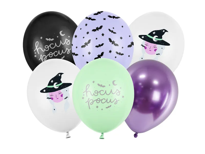 das-kost-mland-halloween-hexen-luftballon-set-30-cm-6-stk image 1