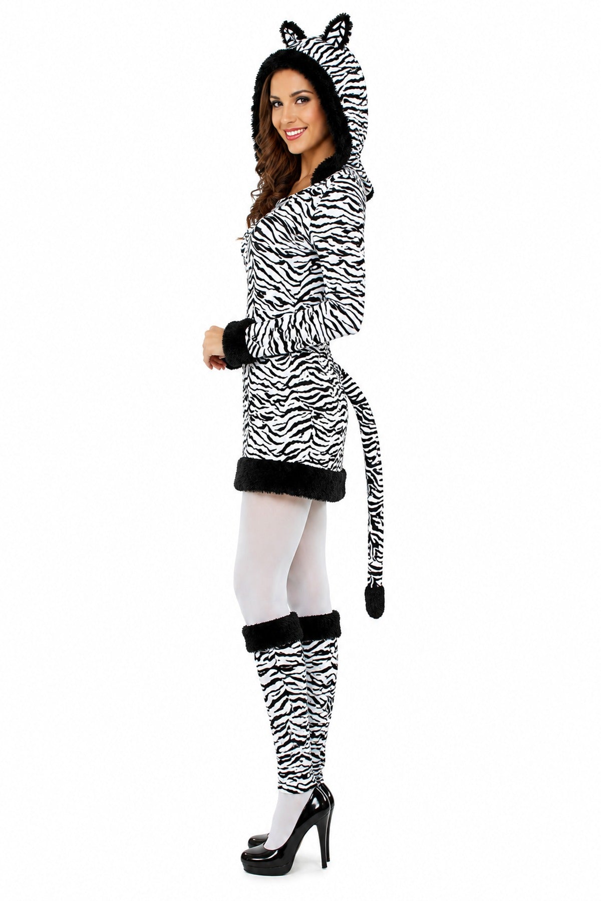 das-kost-mland-zebra-damenkost-m-kleid-mit-stulpen image 6