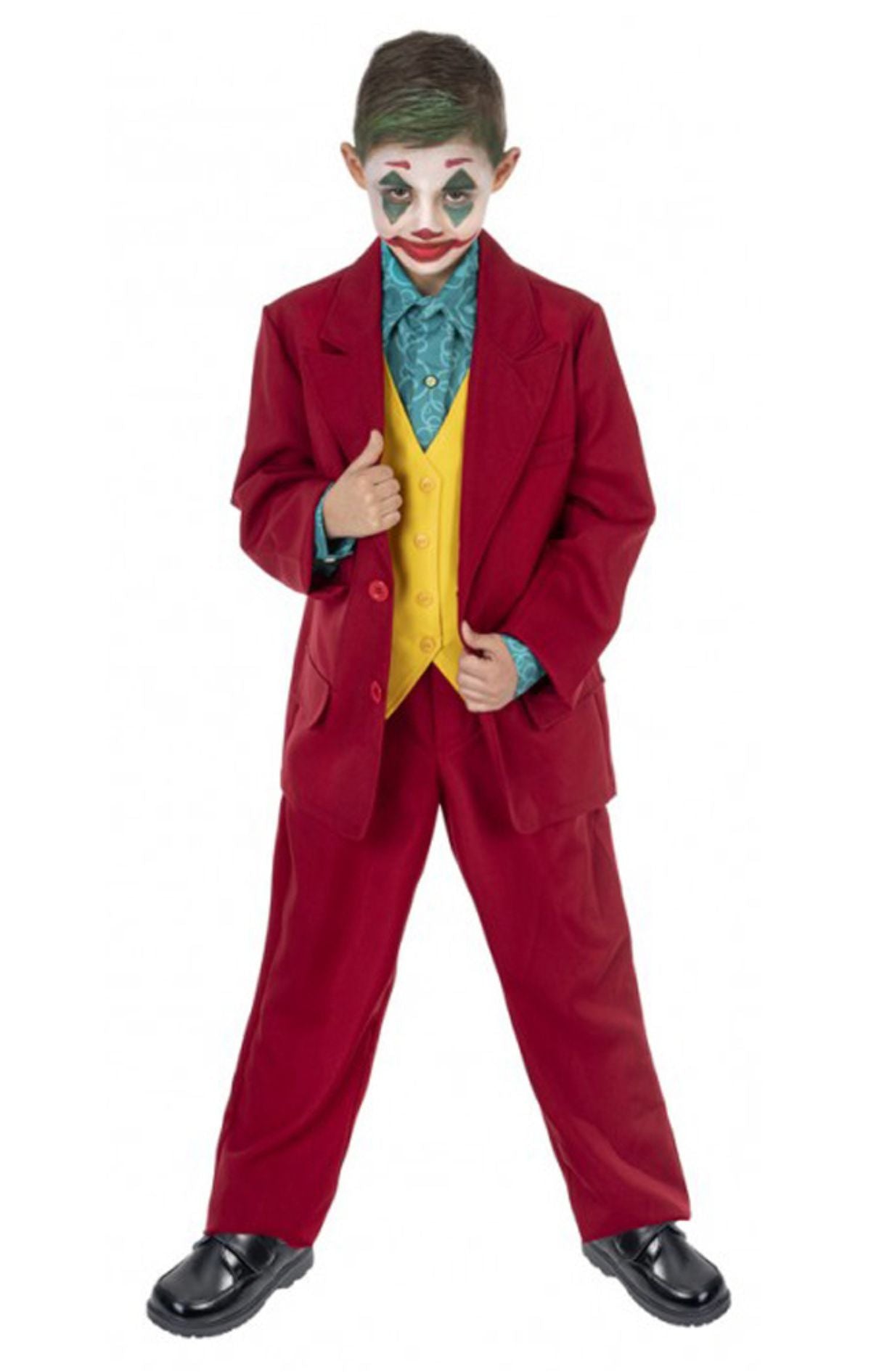 das-kost-mland-clown-arthur-kost-m-jungen-gr-128-roter-anzug image 1