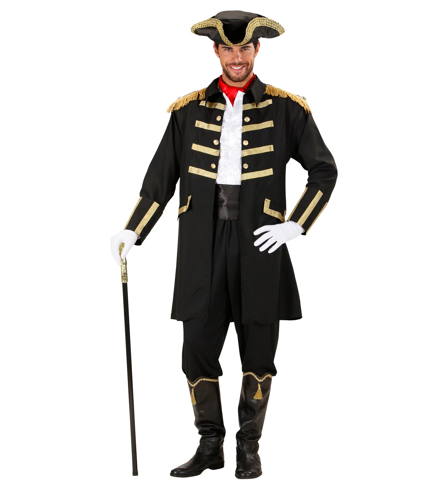 widmann-piraten-kapit-n-kost-m-herren-mantel-mit-hut-schwarz image 4