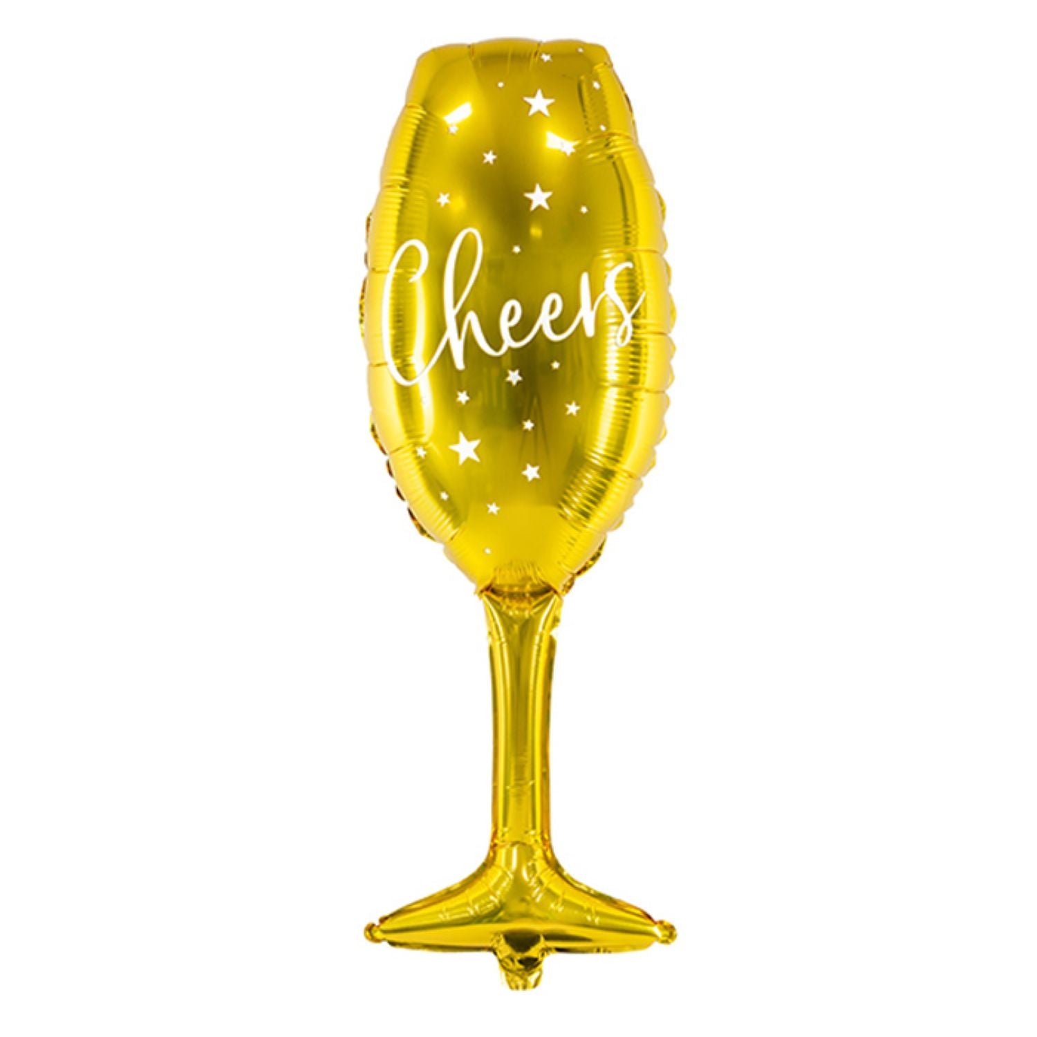 das-kost-mland-dekorationen-folienballon-sektglas-cheers-gold-28x80cm image 1