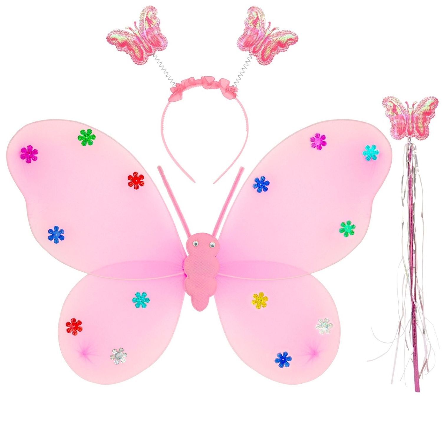 das-kost-mland-schmetterlings-set-3-tlg-rosa-feenkost-m-kinder image 1