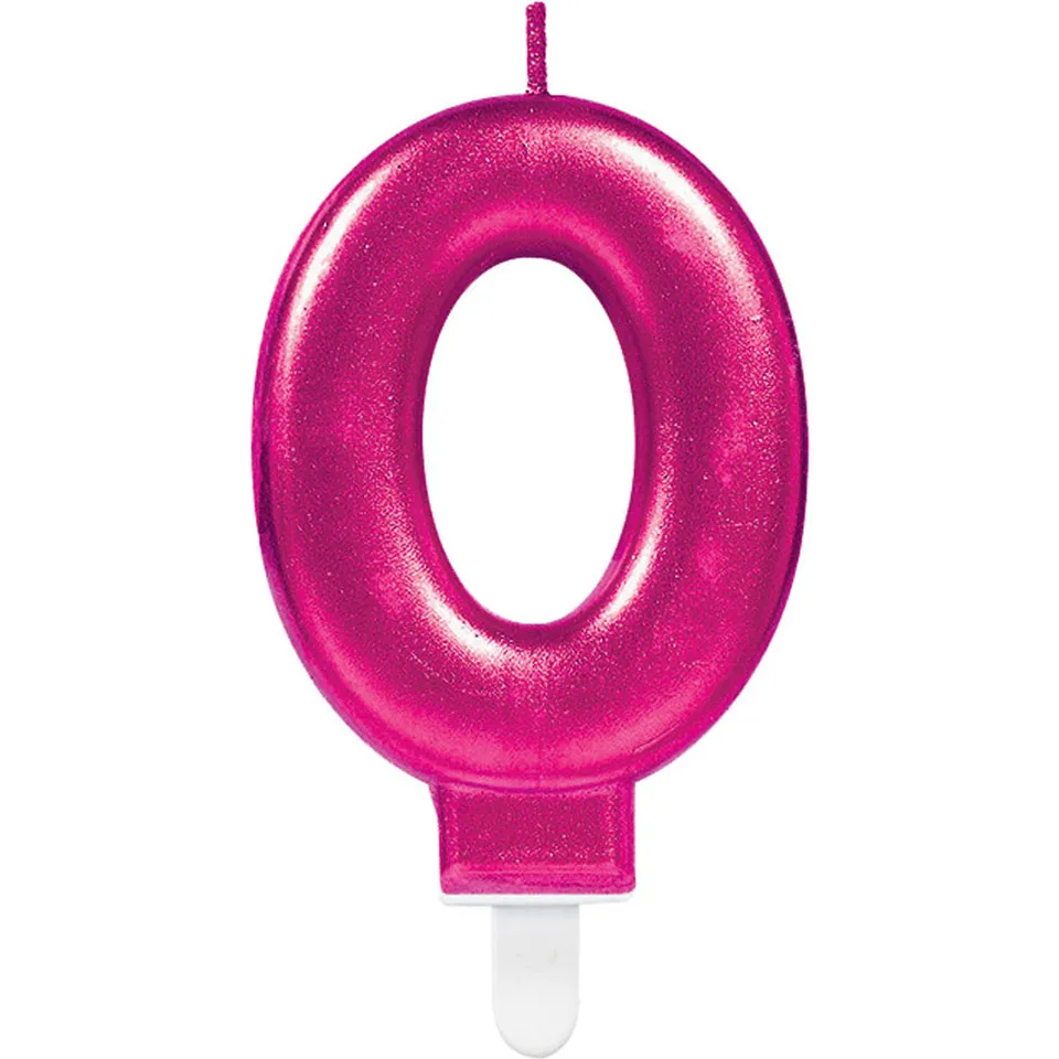 das-kost-mland-zahlenkerze-0-sparkling-celebrations-pink-9-3cm image 1