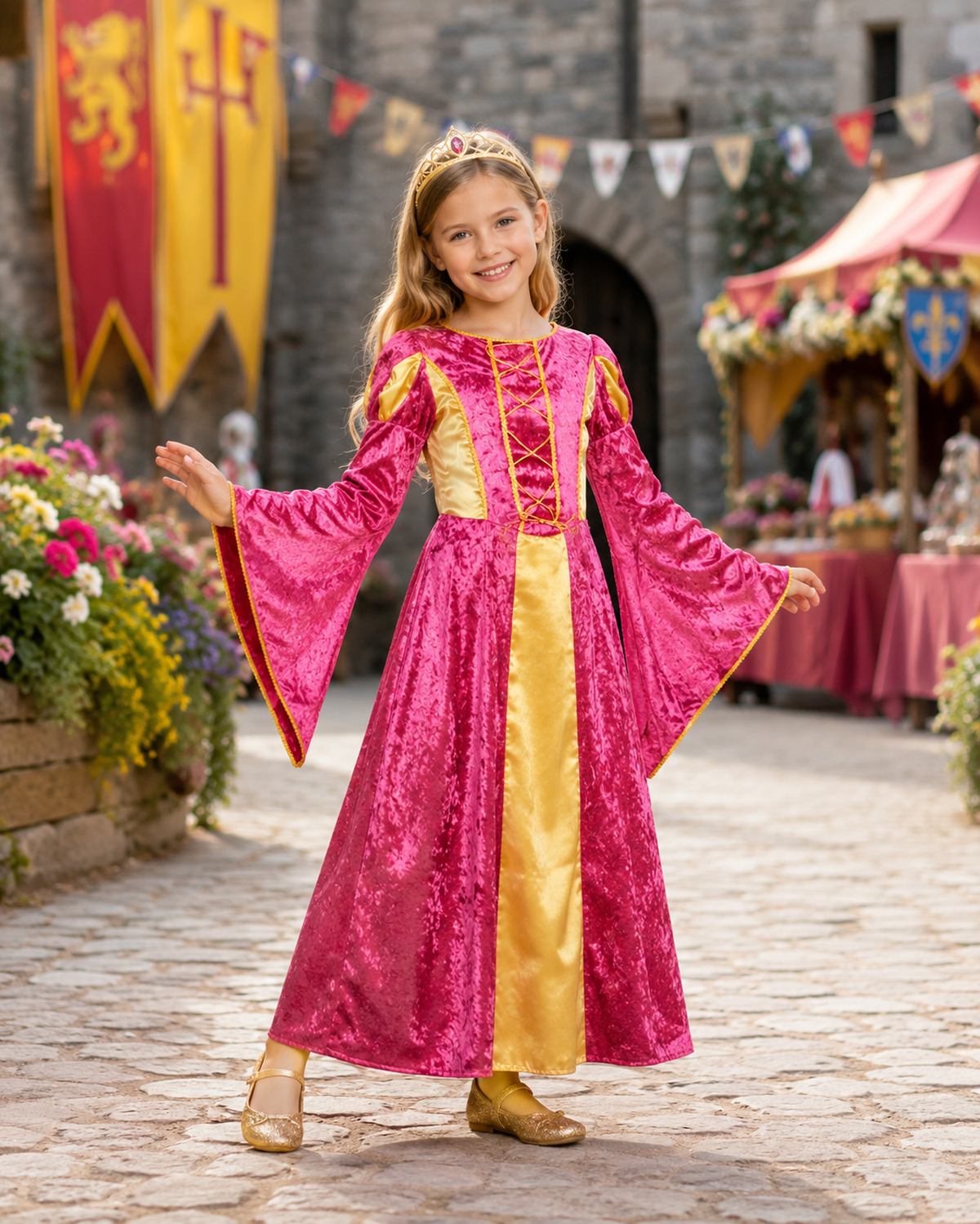 das-kost-mland-prinzessin-helena-kost-m-pink-gold-104-152 image 2