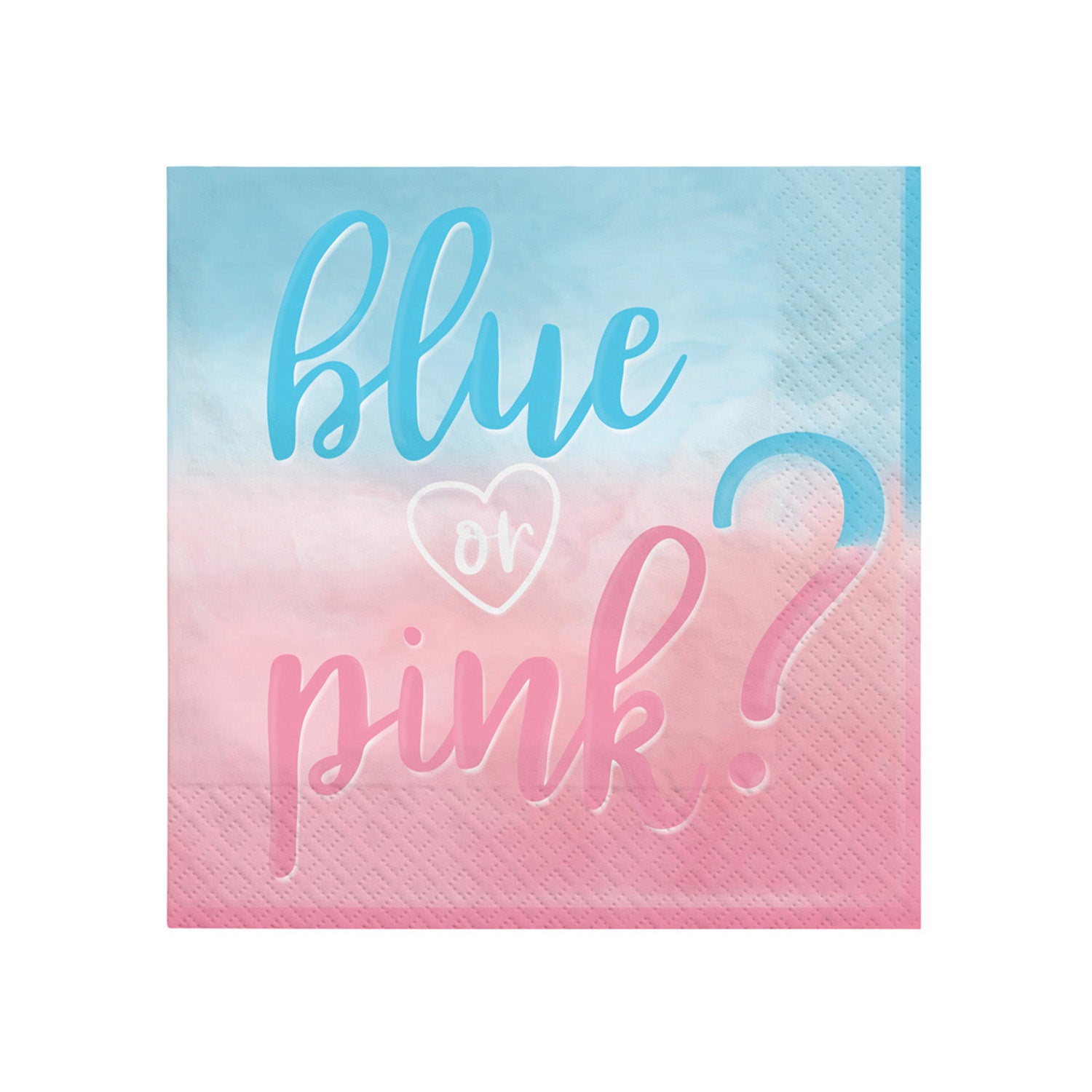 amscan-the-big-reveal-servietten-33x33cm-16-stk-rosa-hellblau image 1