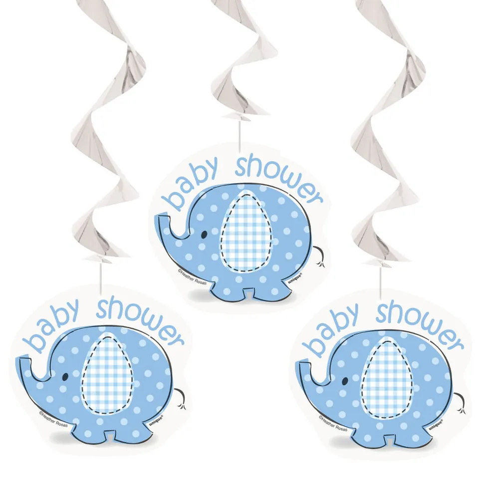 das-kost-mland-swirldeko-elephant-blau-3-stk-baby-shower image 1