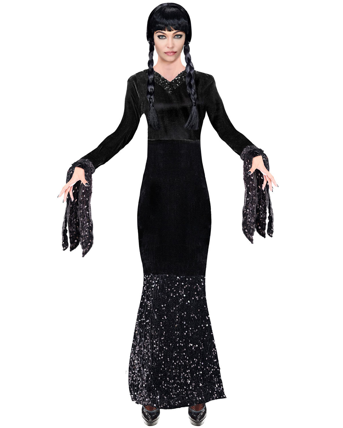 das-kost-mland-dark-girl-wednesday-abendkleid-schwarz-m image 1
