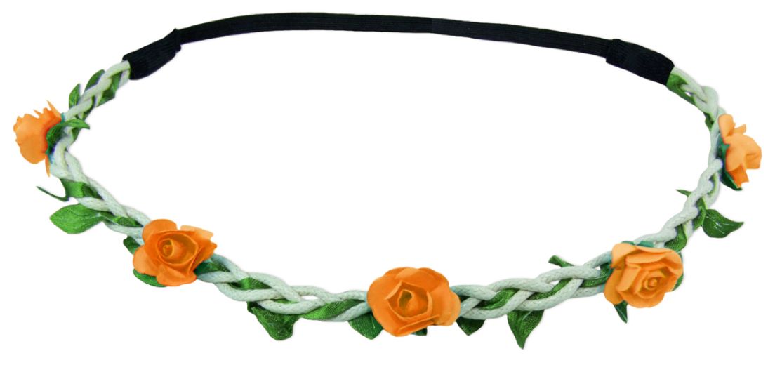 das-kost-mland-bella-blumen-haarband-rosen-orange image 1