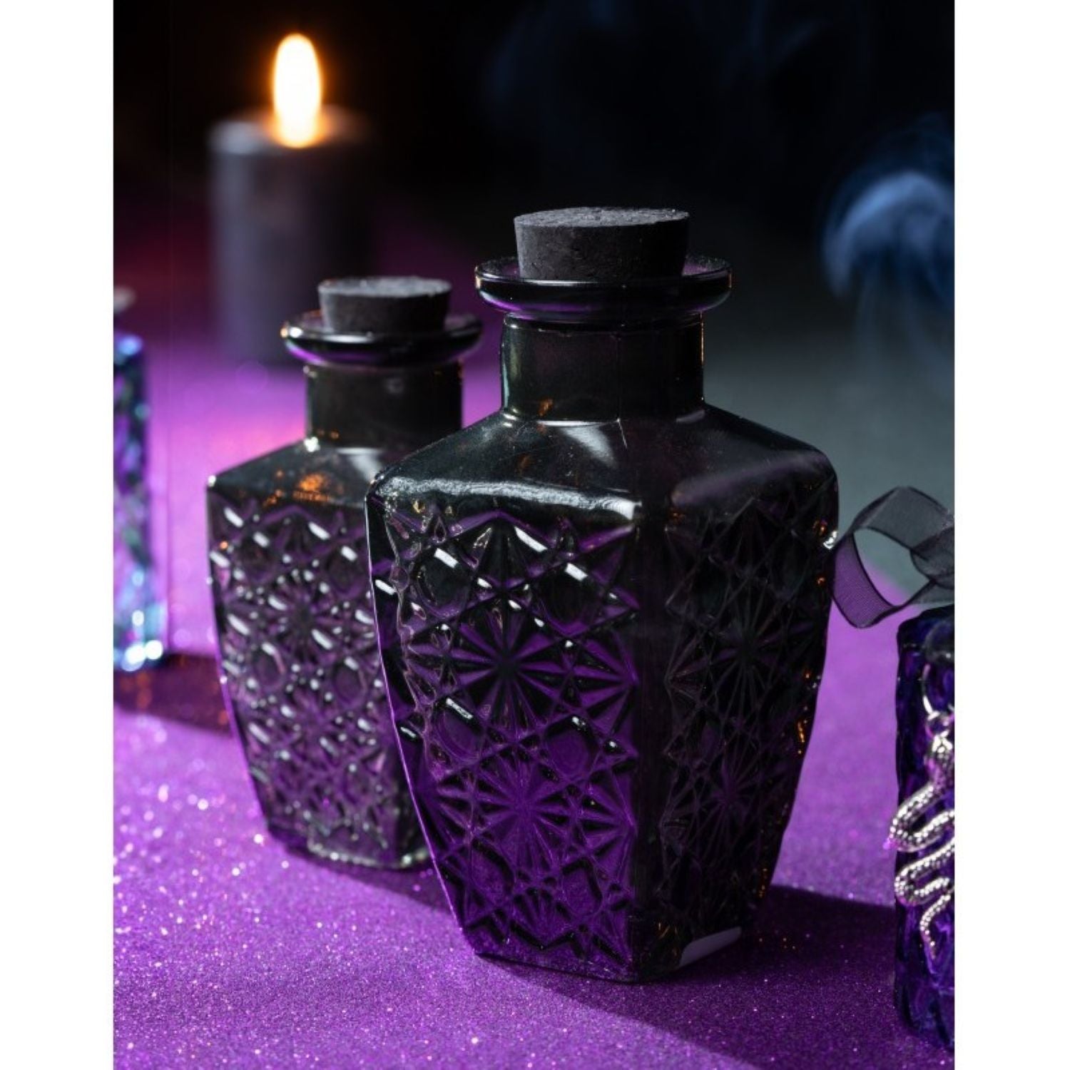 das-kost-mland-dekorationen-glasflasche-schwarz-6-5cm-halloween image 2
