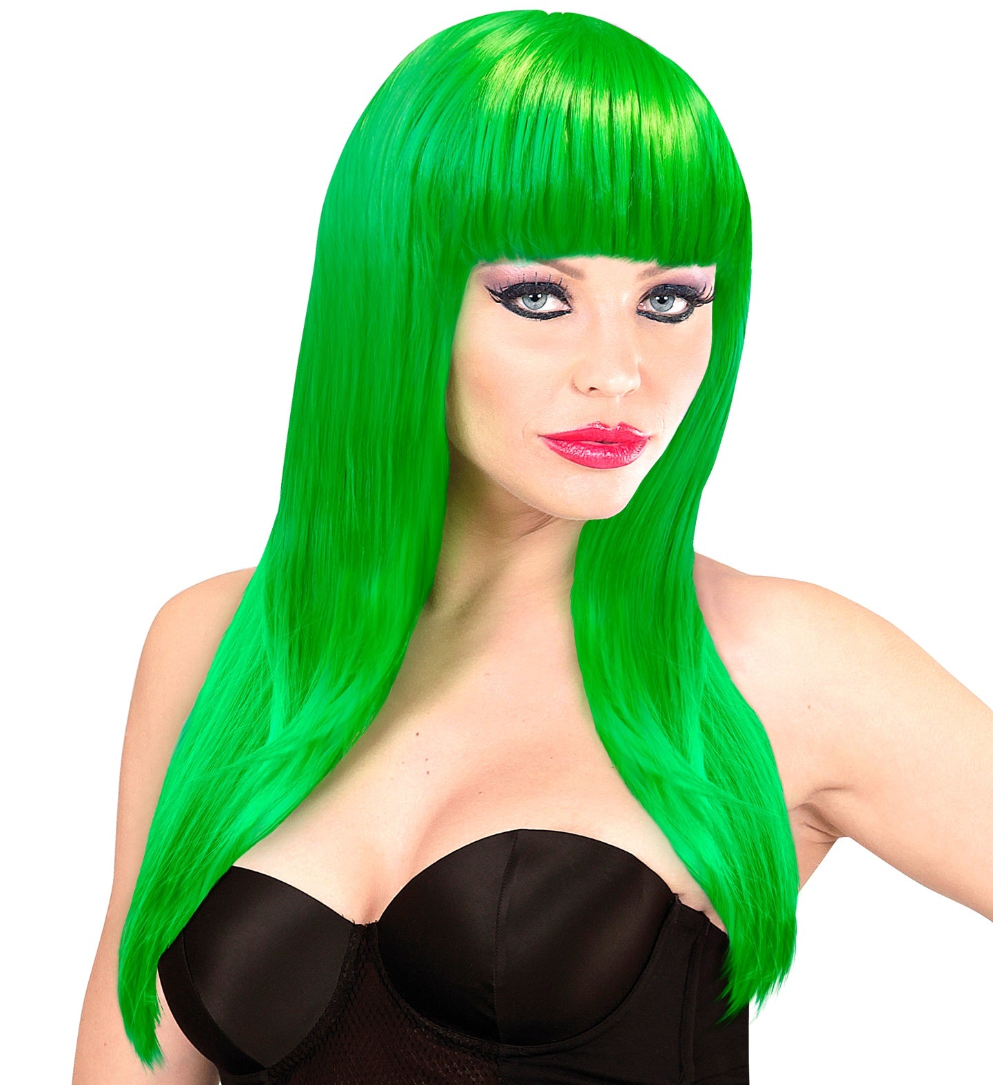das-kost-mland-accessoires-vogue-langhaar-per-cke-gr-n-mit-pony image 1