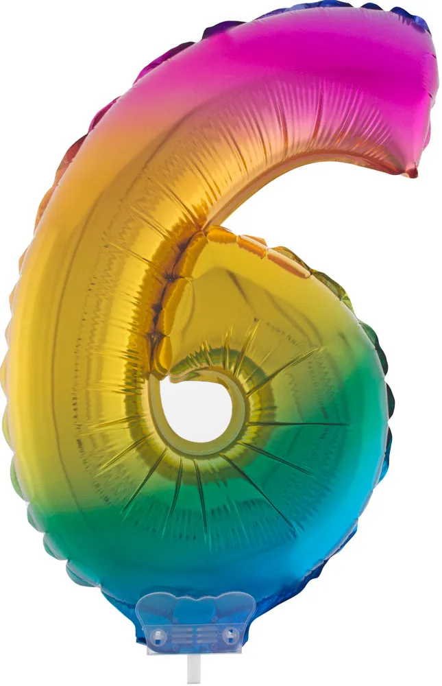 das-kost-mland-zahlen-folienballon-6-regenbogen-41cm-stab image 1