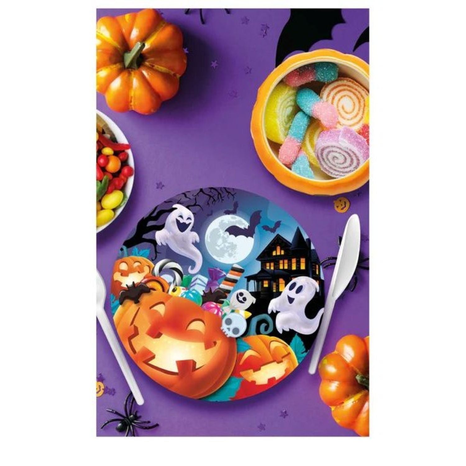das-kost-mland-geister-k-rbisse-pappteller-23cm-6stk-halloween image 2