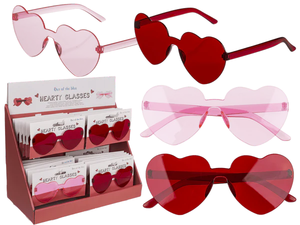 das-kost-mland-partybrille-hearts-herzbrille-rot-rosa image 1