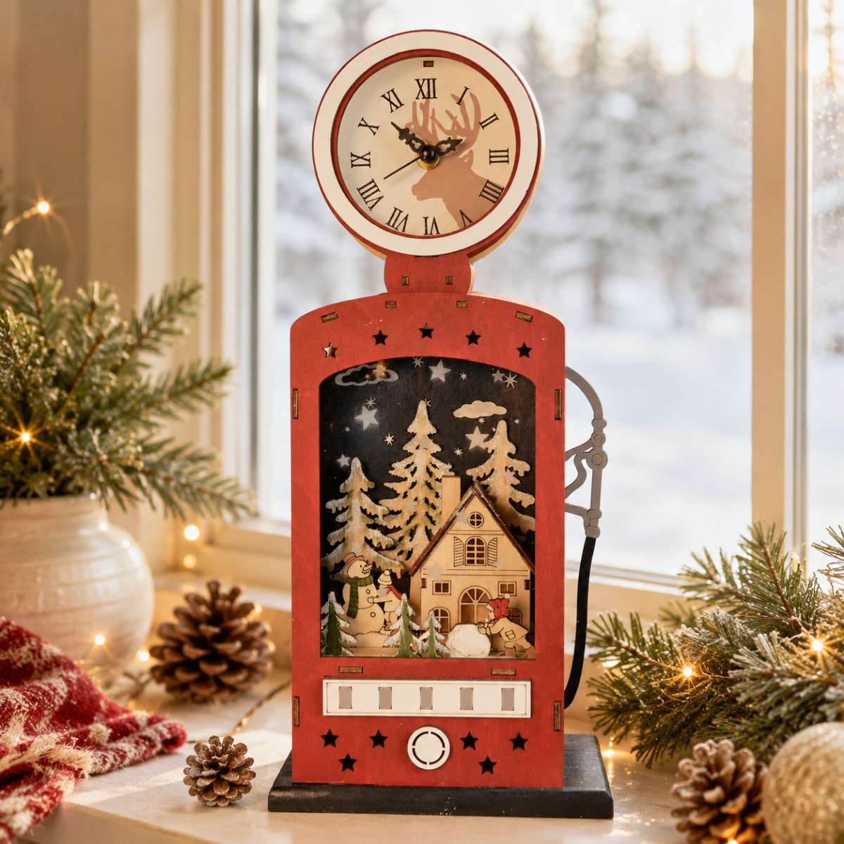 das-kost-mland-retro-zapfs-ule-weihnachtsdeko-holz-rot-14x40-cm image 5