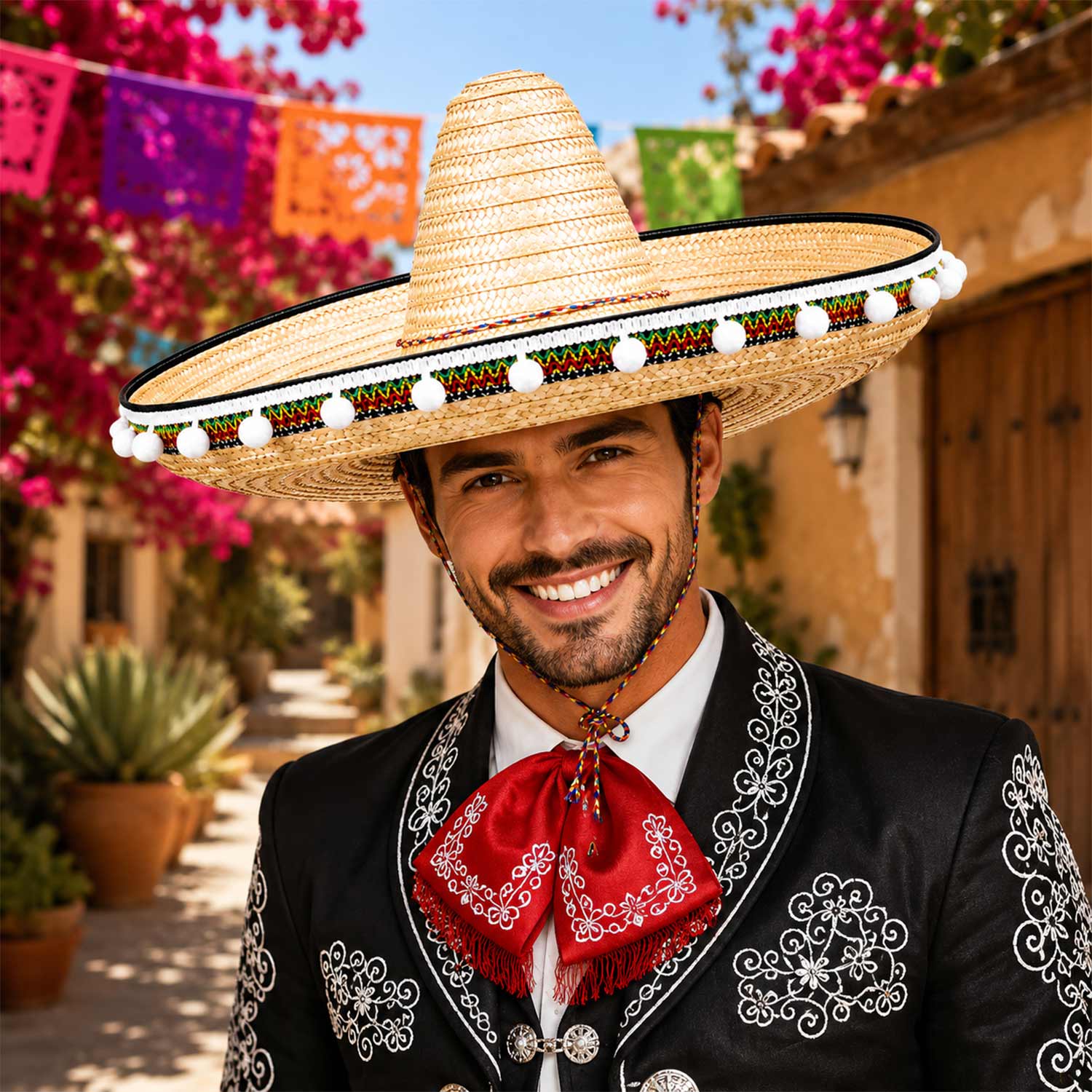 das-kost-mland-accessoires-mexikaner-sombrero-natur-60-cm image 4