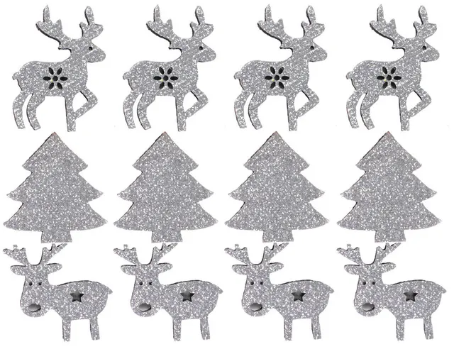 riffelmacher-streudeko-filz-glitter-silber-hirsche-12tlg image 1
