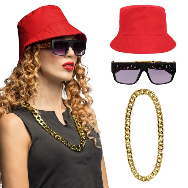 das-kost-mland-herren-90s-hip-hop-kost-m-set-3-tlg-rot image 1