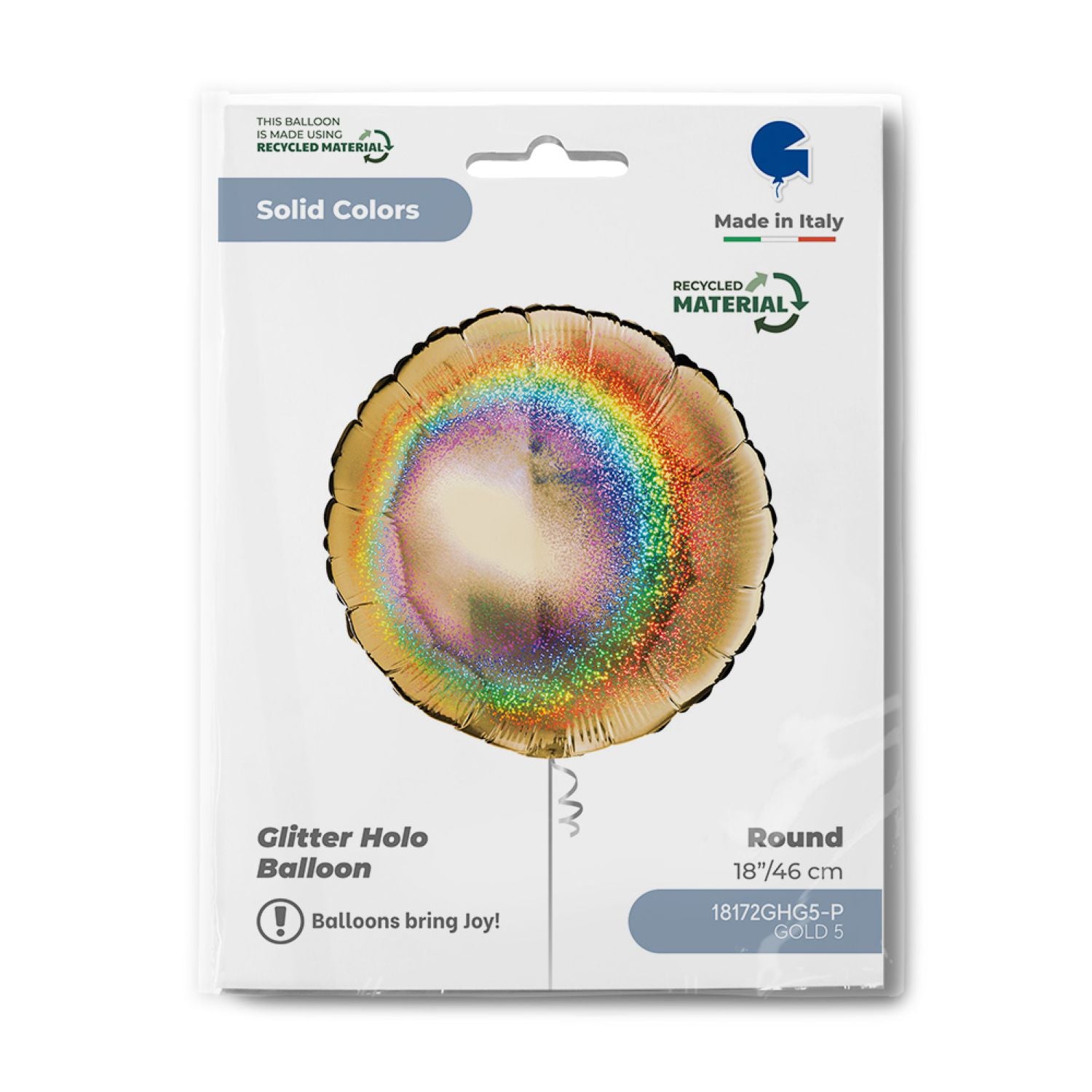 das-kost-mland-uni-holo-folienballon-gold-46cm-rund image 2