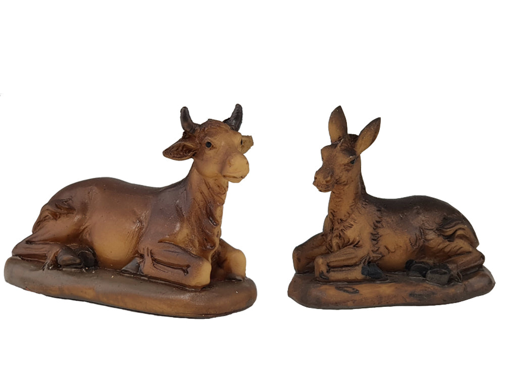 das-kost-mland-riffelmacher-ochse-esel-krippenfiguren-2-tlg-braun-6cm image 1