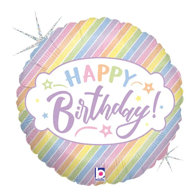 das-kost-mland-happy-birthday-folienballon-46cm-pastell-glitter image 1