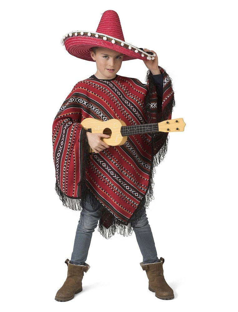 das-kost-mland-milan-mexikaner-poncho-kinder-rot image 6