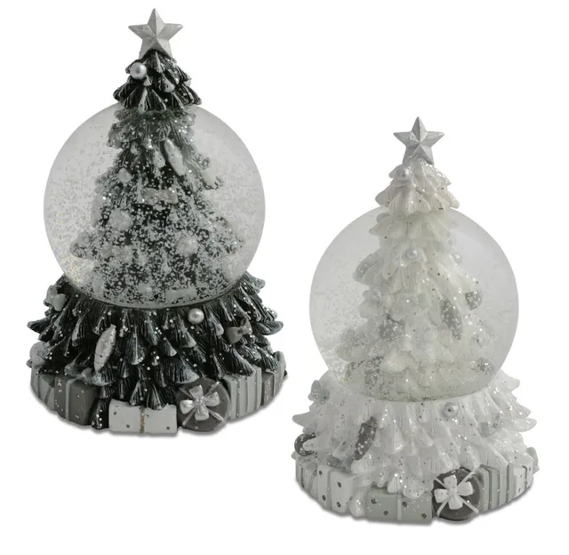 das-kost-mland-dekorationen-schneekugel-tannenbaum-12cm-wei image 1