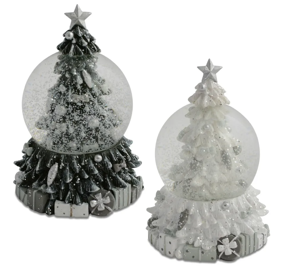 das-kost-mland-dekorationen-schneekugel-tannenbaum-12cm-wei image 1