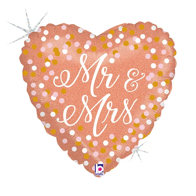 folienballon-mr-mrs-holo-46-cm-rosegold image 1