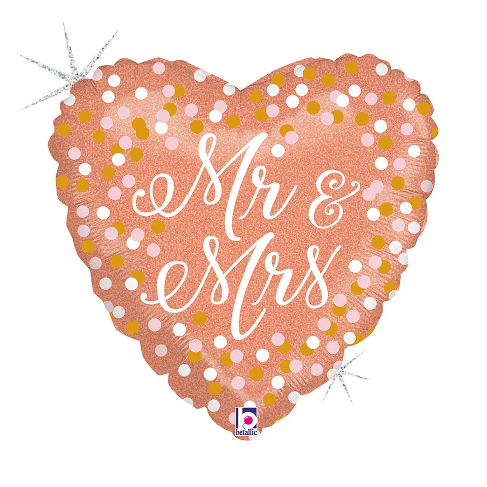folienballon-mr-mrs-holo-46-cm-rosegold image 1