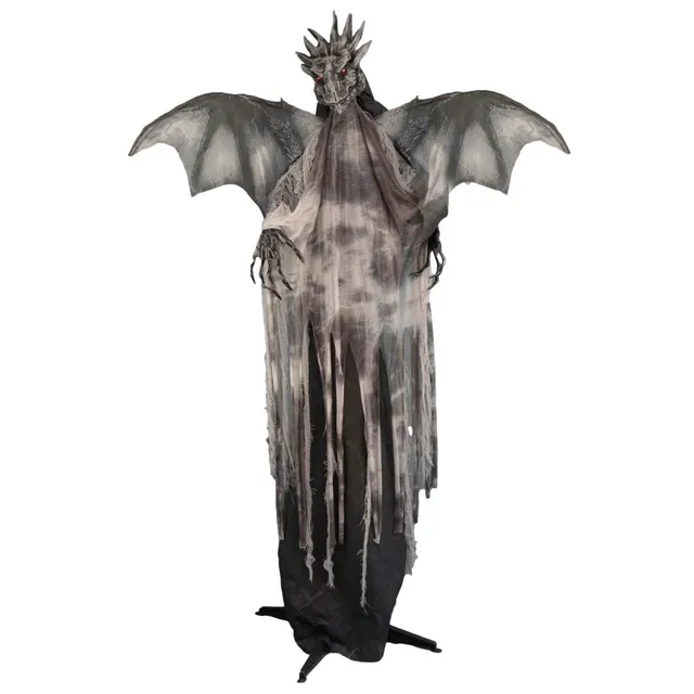 das-kost-mland-halloween-standfigur-drache-175cm-animiert-deko image 1