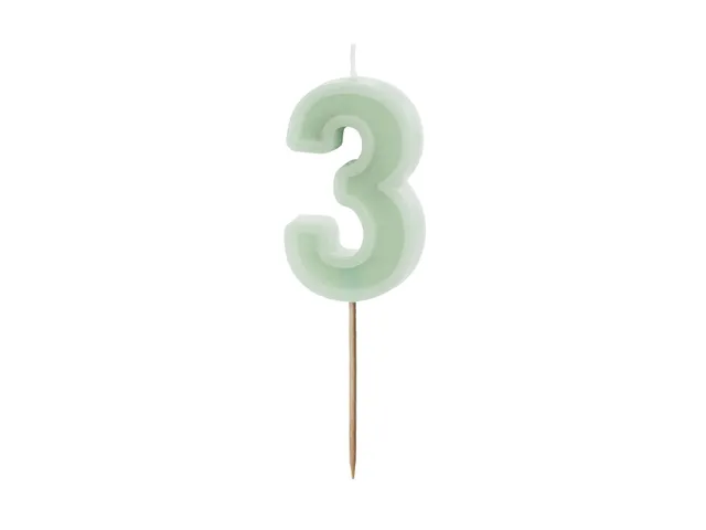 das-kost-mland-zahlenkerze-3-gr-n-6cm-geburtstagskerze image 1