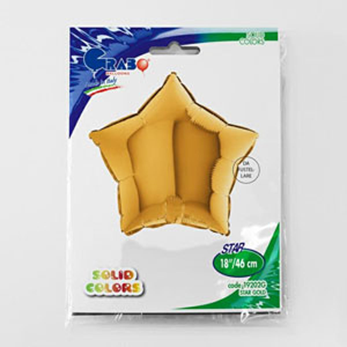 das-kost-mland-dekorationen-stern-folienballon-uni-46cm-gold image 2