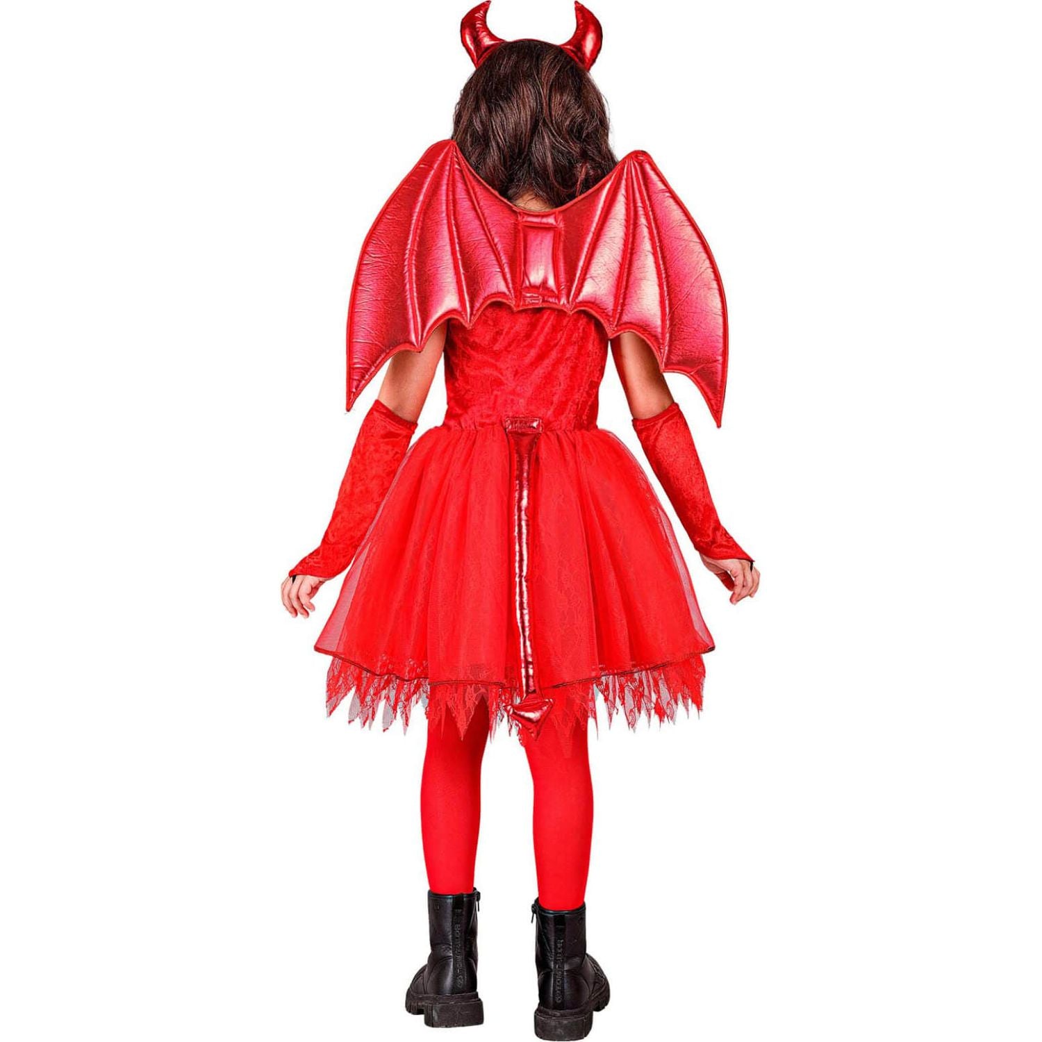 das-kost-mland-teufel-m-dchen-kost-m-128-rot-mit-h-rnern image 3