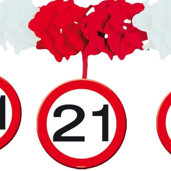 das-kost-mland-girlande-verkehrsschild-21-geburtstag-deko image 2