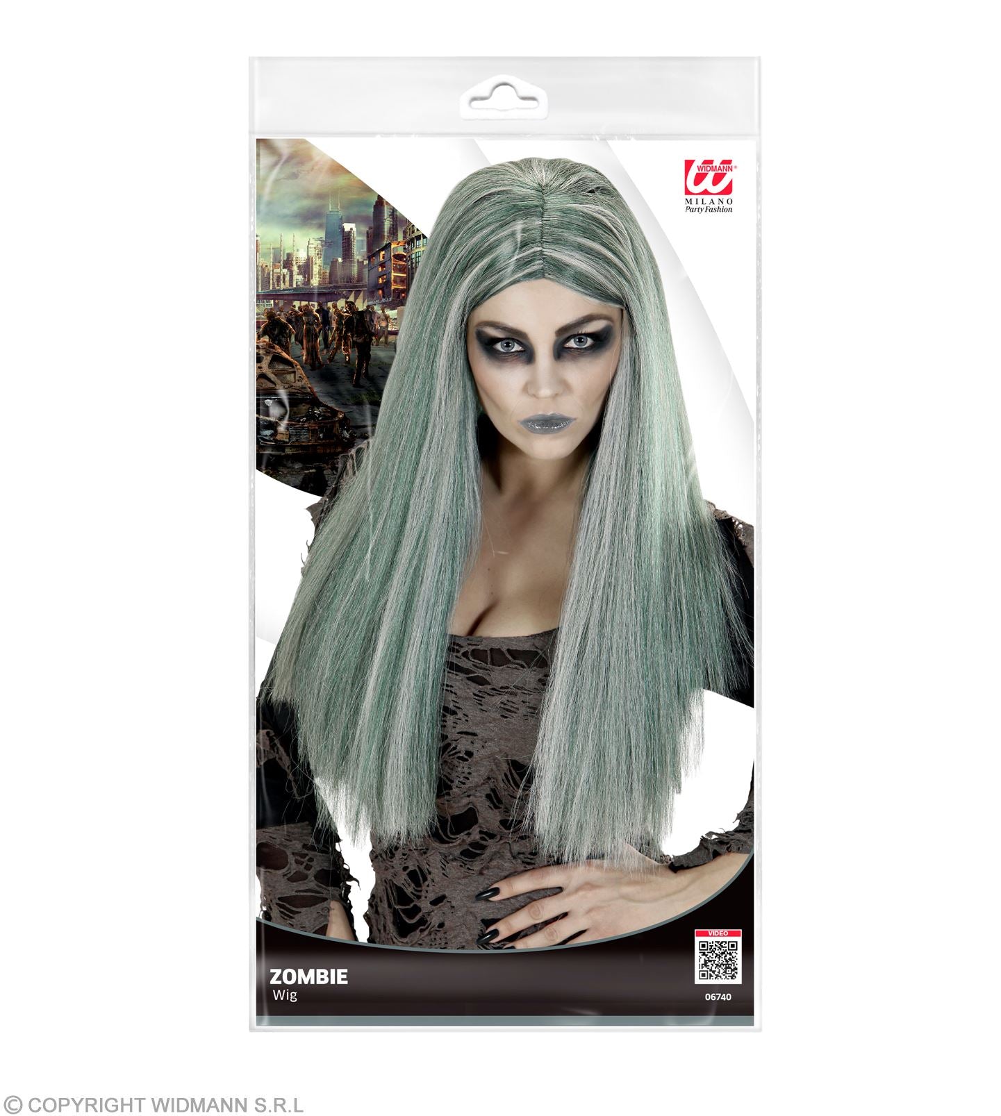 das-kost-mland-zombie-damen-per-cke-lang-grau-kunsthaar image 2