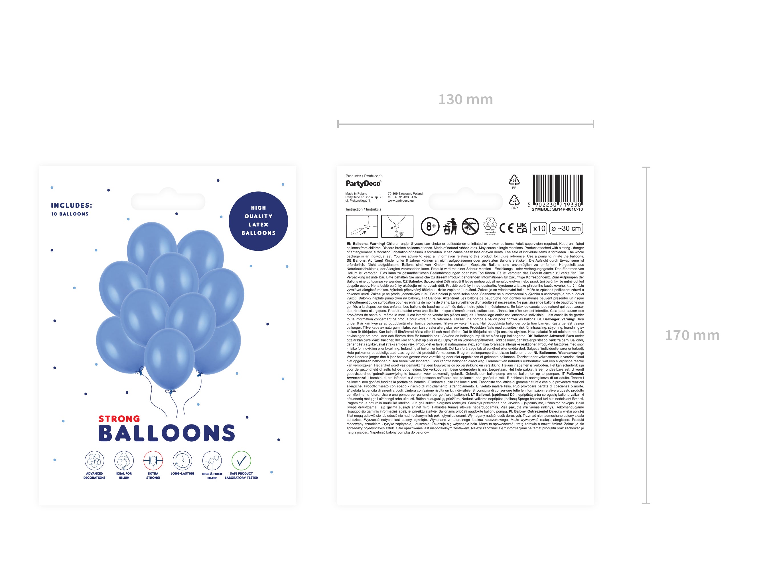das-kost-mland-dekorationen-luftballon-pastell-blau-30cm-10-stk image 2