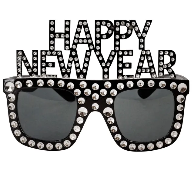 das-kost-mland-accessoires-brille-happy-new-year-schwarz-silvester image 1