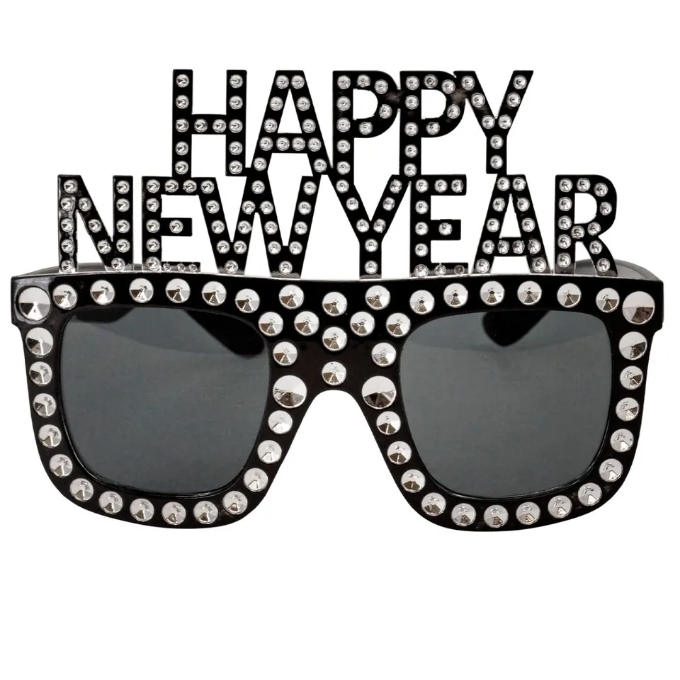 das-kost-mland-accessoires-brille-happy-new-year-schwarz-silvester image 1