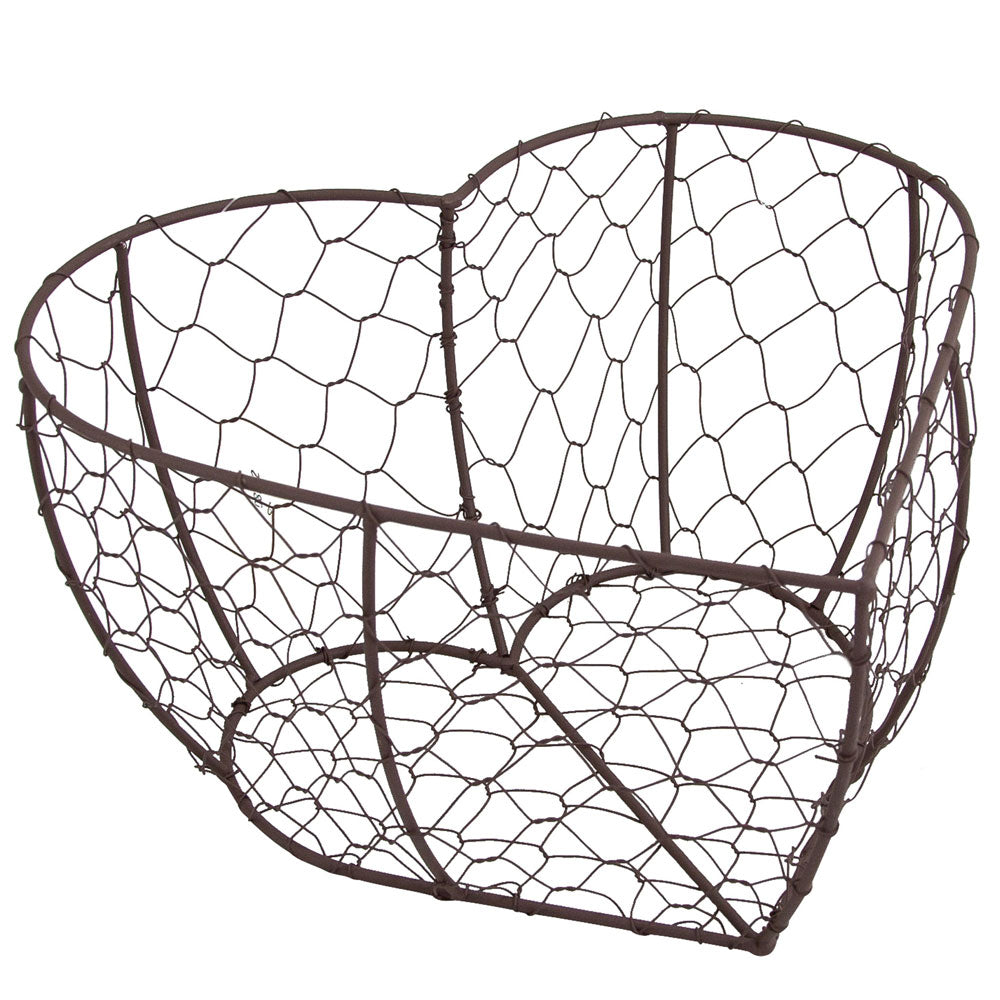 riffelmacher-08212-herz-metallkorb-braun-26-x-13-cm image 1