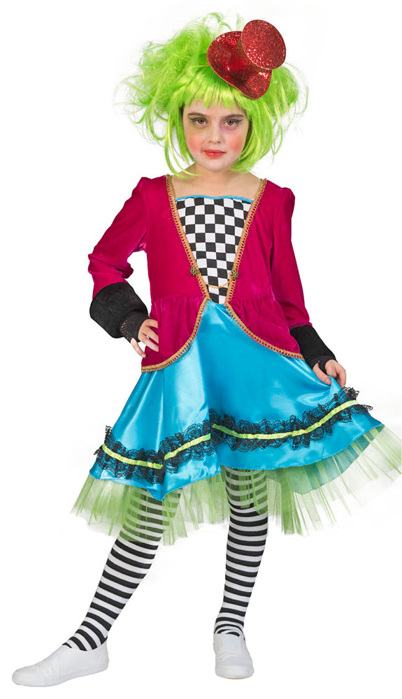 das-kost-mland-m-dchen-hutmacher-kost-m-gr-128-zirkus-kleid image 2