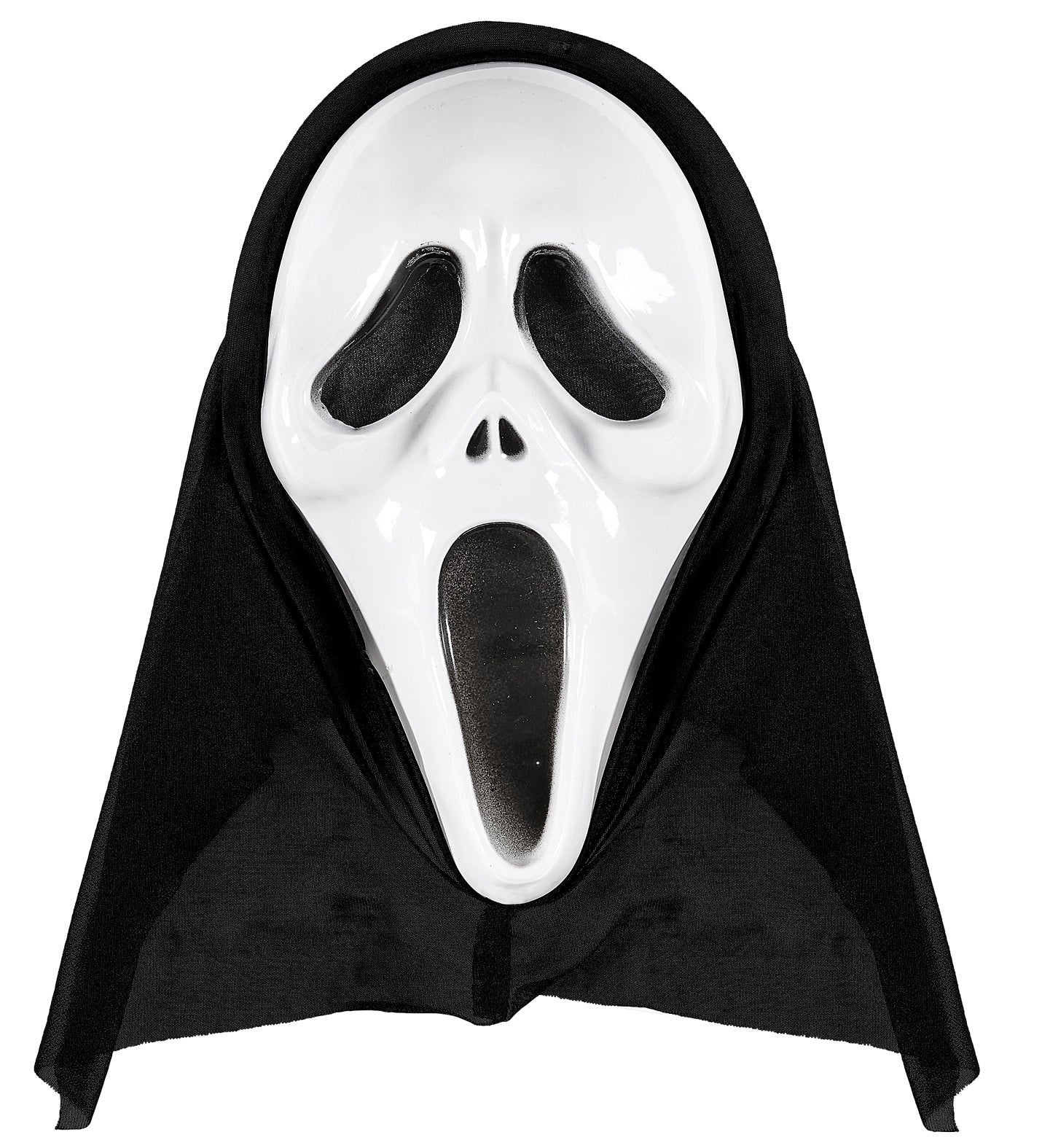 das-kost-mland-scream-maske-schrei-kapuze-schwarz-halloween image 1