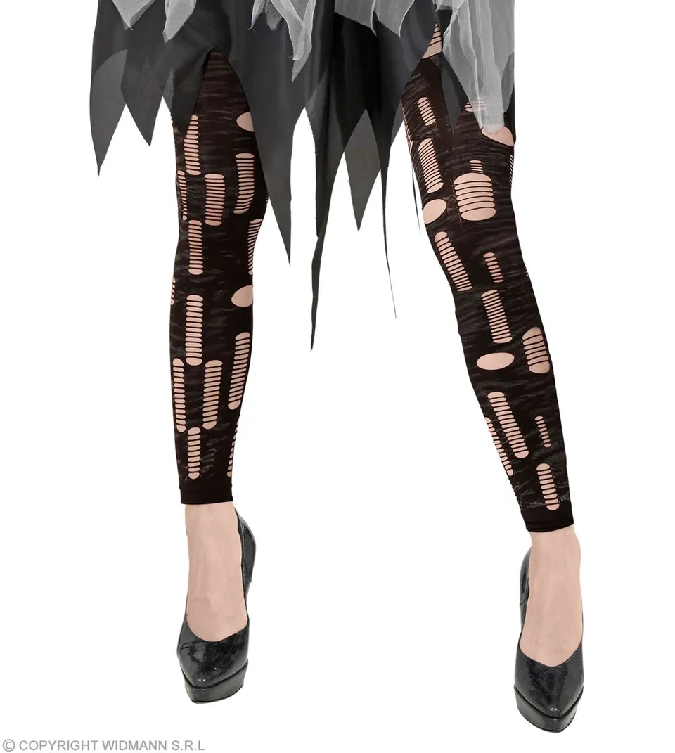 das-kost-mland-zombie-leggings-damen-zerfetzt-schwarz image 1
